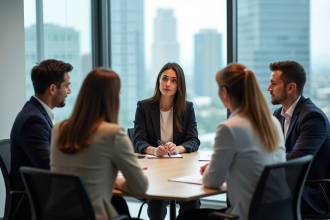 Groupe de professionnels en coaching en réunion